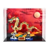 UNIQUEDISPLAY Display Case for LEGO 80112 Auspicious Dragon - 3D Lenticular