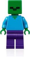 Lego Minecraft min010 Zombie Steve Minifigure (Purple Legs)