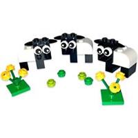LEGO Sheep Herd of 3 with Flowers MOC - Farm Animals