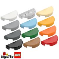 LEGO 1748 Pack of 1x 2x 4x - Tile 1x2 Round Half Circle NEW