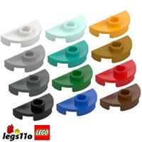 LEGO 1745 NEW Tile 1x2 Round Half Circle with 1 Stud Jumper - Pack of 1x 2x 4x