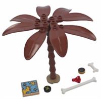Lego Reddish Brown Palm Tree with Pirates accessories NEW!!!