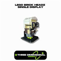 Lego BrickHeadz 3D Printed Wall Mount Display Bracket Mount Podium (Pack Of 4)
