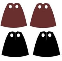 4 x (Pack of 4) Capes 2 x Black & 2 x Brown Star Wars for Lego Minifigs NEW