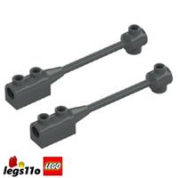 LEGO Bar 1x8 w. Curved 1x2 Brick & Axle Holder NEW - Pack of 2x - 30359 / 60572