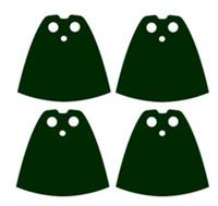 4 x (Pack of 4) Capes Dark Green for Lego Minifigs NEW