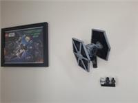 Wall mount for LEGO 75300 TIE Fighter