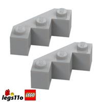 LEGO Pack 2x - Brick 3x3 Corner Facet NEW 2462 Medium Stone Grey