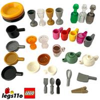LEGO Minifigure Kitchen Equipment Cups & Utensil Accessories - NEW - choose type