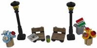 Lego Park scene accessories , Bench, Lamppost, Plants NEW!!!