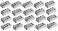 Lego 20x Light Bluish Grey Brick 2x4 (3001) NEW!!!