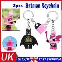 Lego 2Pc Heart Keyring Batman Lego Keychain for Couple Valentine's Day Gift 2025
