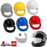 LEGO Minfigure Motorcycle Crash Helmet with Clear Visor NEW - 2446 / 30124 2447