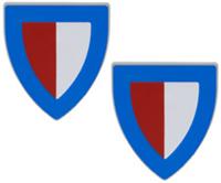 Lego 2x Blue Border & Red & White Halves Shield (3846pb065) NEW!!!