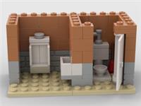 LEGO Public Toilet / Bathroom Set MOC - Over 95 pieces - Instructions Available