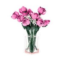UNIQUEDISPLAY Display Vase For LEGO 10374 Bouquet of Pink Roses