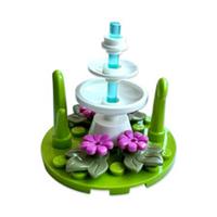 LEGO Garden Fountain with Pink Flowers - Garden Mifigure MOC