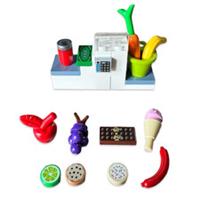 LEGO Shop Checkout Cashier & Groceries - Minifigure Food Shopping MOC