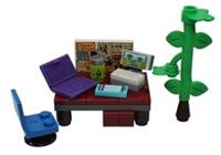 Lego Desk with Computer, Laptop, Plant & accessories NEW!!!