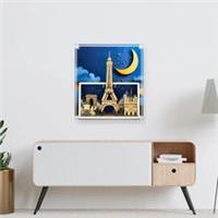 UNIQUEDISPLAY Wall Mounted Display Case for LEGO 21064 Paris City of Love