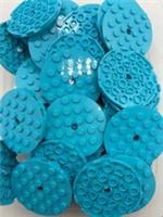LEGO Plate 6x6 Round With Pin Hole 11213 ( 10 Pack ) New Parts Medium Azure