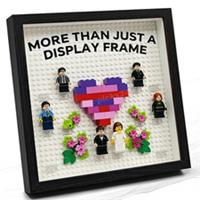 10 In 3D Dustproof Shadow Box Frame Wooden Minifigure Display Case To 28 Stands