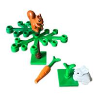 LEGO Squirrel & Bunny Rabbit Mini Build with Tree & Carrot