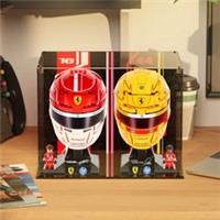 UNIQUEDISPLAY Display Case for LEGO 43014 & 43022 Scuderia & Leclerc Helmets
