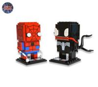 LEGO Brickheadz: Spider-Man & Venom (41497) New Parts inc Printed Tiles - RARE