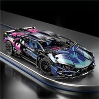 Lamborgheni Sports Car Technical Building Blocks Blue Racing Model New Sealed