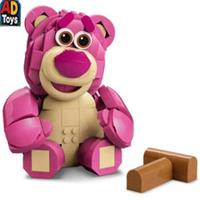 570PCS Classic Movie Pink Strawberry Bear Building Blocks Cartoon DIY Gift