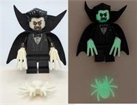 LEGO Dracula Minifigure Glow in the Dark Head Claws Spider Halloween Brand NEW