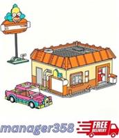 Stock 1635 pieces of MOC City Krusty Hamburg building Model building blocks