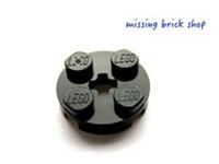 Lego 20x Plate, Round 2 x 2 with Axle Hole, BLACK 4032 403226 NEW