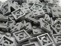 LEGO - Pack of 50 - Plate 2 x 2 Light Bluish Grey 3022 NEW