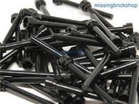 LEGO 20x Black Antenna 1 x 4 - Flat Top 3957b NEW