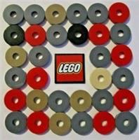 LEGO Round Tile 2x2 with Hole in Centre (Packs of 8) Design 15535