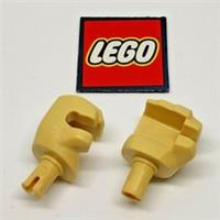 LEGO Tan GIANT HANDS Left and Right - Design ID 10126, 10127 - NEW