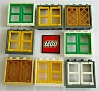 LEGO 1x4x3 Windows with Pane, Lattice or Glass (Pack of 2) ID 60594, 60607