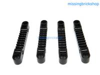 LEGO x4 Technic Gear Rack 1 x 7 with Axle and Pin Holes Black 87761 65127 NEW