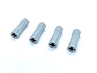 LEGO x4 Technic Axle Connector 3L 26287 Light Bluish Grey NEW