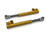 LEGO 2x Technic,Shock Absorber 11L w/ Internal Spring, Pearl Gold 65151c01 NEW