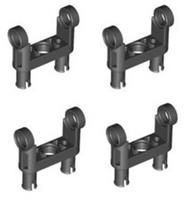 LEGO 4x Technic 48496 Connector Toggle Joint Smooth Double w/ 2 Pins Black *NEW*