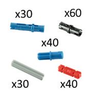 Lego Technic 200 x NEW pins / axles/ conn 4519 32062 43093 2780 6558 FREE P&P!!