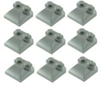 Lego Slope 2 x 2 Curved w/ Curved End *PACK OF 9* Light Blu Gry 47457 FREE P&P!