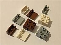LEGO Brick 1x2 Hinge Base & 2x2 Top (2 of Each Item) Design 3937 & 6134