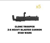 ? BRICKBUMS 5X Z6 ROTARY BLASTER CANNON FOR STAR WARS MINIFIGS NEW