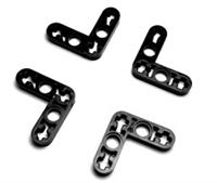 Lego Technic x4 Liftarm Bent Thin L-Shape 3 x 3 Black 32056 59605 NEW