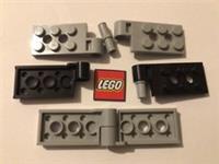 LEGO 4 Hinge Plates 2x4 Tops (2 Complete Hinges) + 2 Pins - Design 43045, 26599