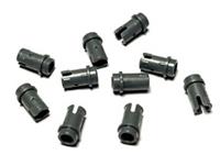 LEGO 10x Technic 1/2 (Half) Pin with Friction Ridges 89678 Dark Bluish Grey NEW